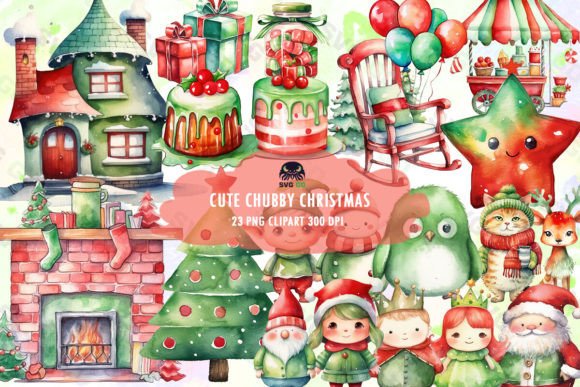 Download Cute Chubby Christmas Clipart PNG - Christmas clipart Collection