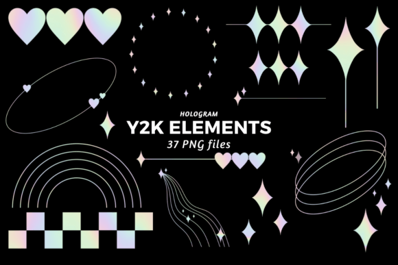 Download Y2k Hologram Abstract Shape Minimal - Premium Bundle
