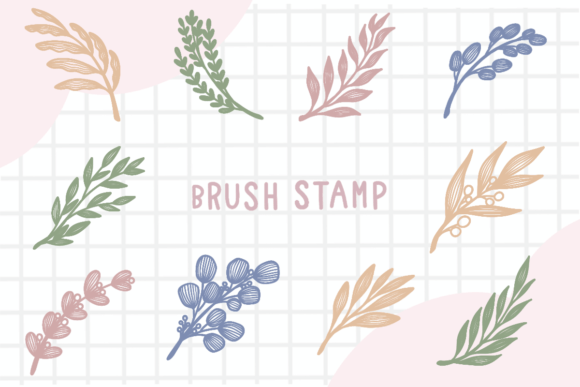 Download Line Art Leaf Brush Stamp Procreate - Brush stamp procreate Collection