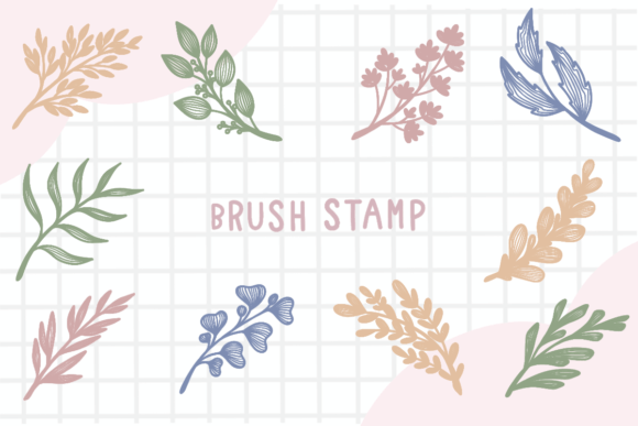 Download Line Art Leaf Brush Stamp Procreate - Brush stamp procreate Collection