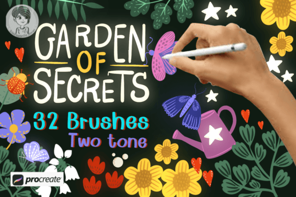 Download Garden of Secrets Brush Stamp Procreate - Brush stamp procreate Collection