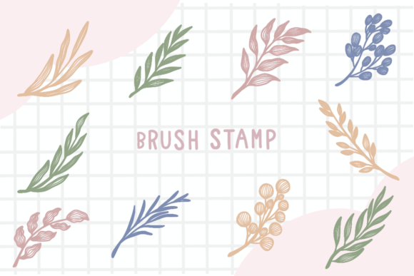Download Line Art Leaf Brush Stamp Procreate - Brush stamp procreate Collection