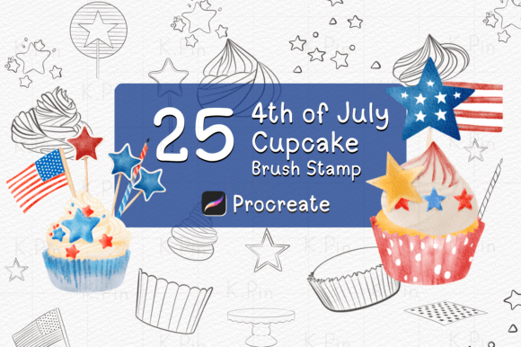Download 25 Brush Stamp Procreate, Cupcake - Brush stamp procreate Collection
