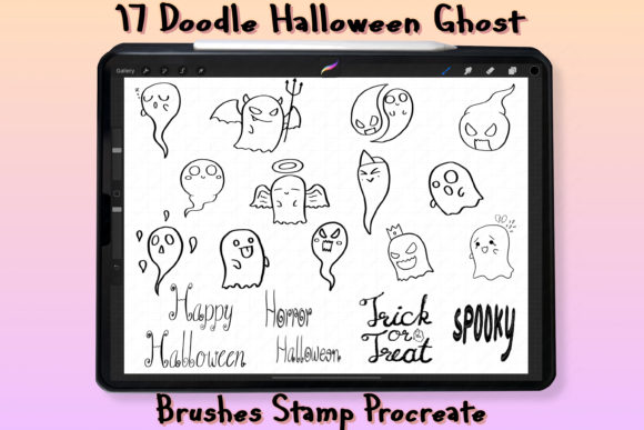 Download 17 Ghost Brush Stamp Procreate - Brush stamp procreate Collection