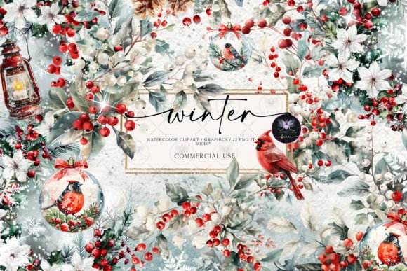 Download Winter Christmas Clipart Watercolor - Christmas clipart Collection