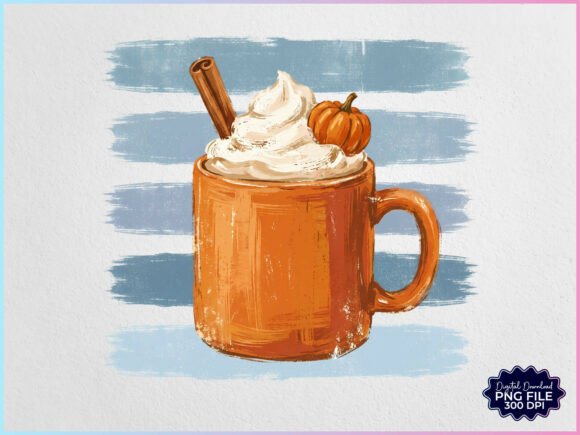 Download Preppy Textured Fall Pumpkin Spice PNG - Fall Collection
