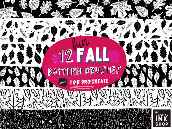 Download 12 Fall Pattern Procreate Brushes - Fall Collection