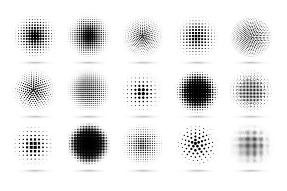 Download Circle Halftone. Abstract Dotted Circles - Premium Bundle