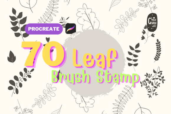 Download Leaf 70 Brush Stamp Procreate - Brush stamp procreate Collection