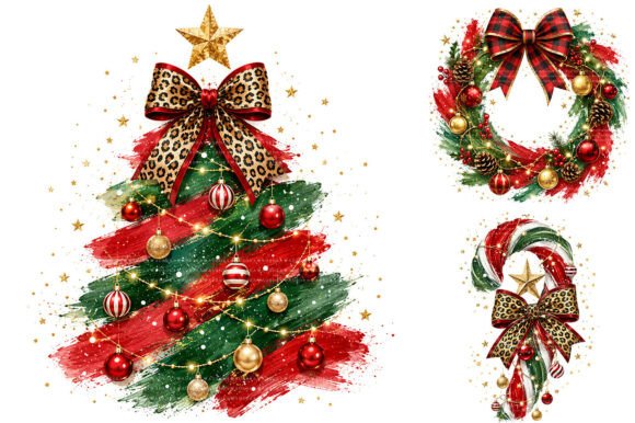 Download Watercolor Brushstroke Christmas Clipart - Christmas clipart Collection