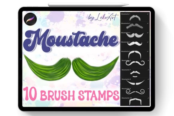 Download Moustache Brush Stamp Procreate - Brush stamp procreate Collection