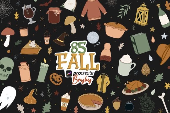 Download Procreate Fall Doodle Brushes - Fall Collection