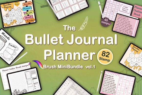 Download MiniBundle Planner Brush Stamp Procreate - Brush stamp procreate Collection
