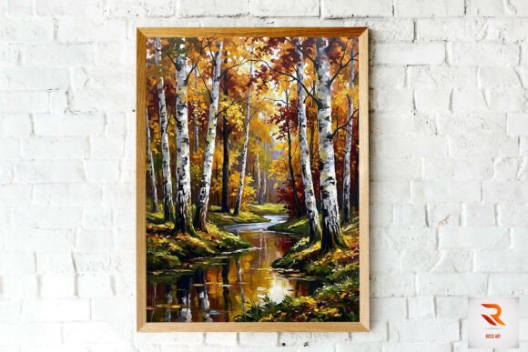 Download Abstract Forest Oil Painting Wall Art - Abstract Collection