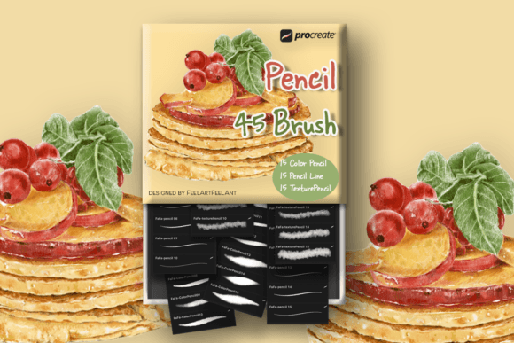 Download 45 Pencil Brushes for Procreate - Pencil brushes Collection